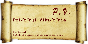 Polónyi Viktória névjegykártya